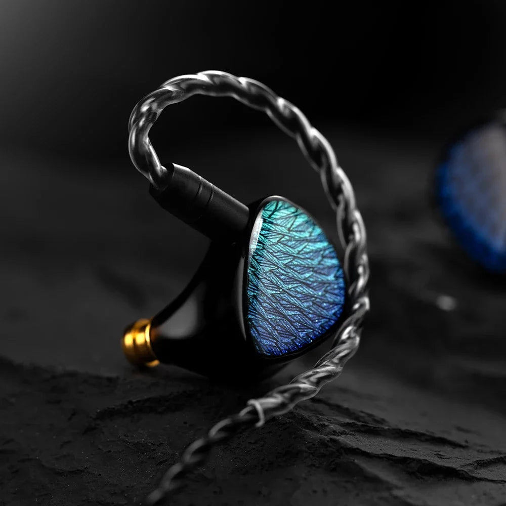 Celest Wyvern Black Remaster 10mm LCP 2.0 Diaphragm Custom Dynamic Driver in Ear Earphones with MIC Cable Headphones