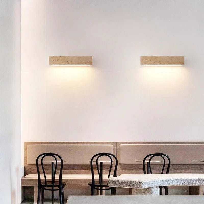 wall lamp Wabi Sabi Style Decorative Wall Sconce Lamp Apartment Bedroom Living Room Background Natural Stone Wall Lights