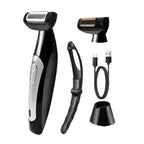 New Electric Back Shaver USB Charging Back Hair Removal Device with Handle All Machine Body Waterproof Back Hair Trimmer Men