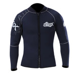 5mm Long Sleeve Split Wetsuit Jacket Top Unisex Diving Surfing, Sizes S-3XL