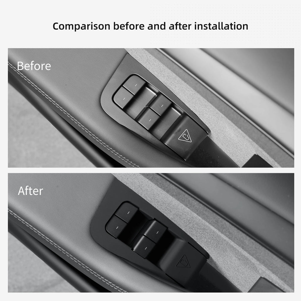 for Tesla Model Y Launch 2025 2026 Juniper only fit Left Rudder Car Glass Lift Switch Panel Door Armrest Lift Control Trim Cover