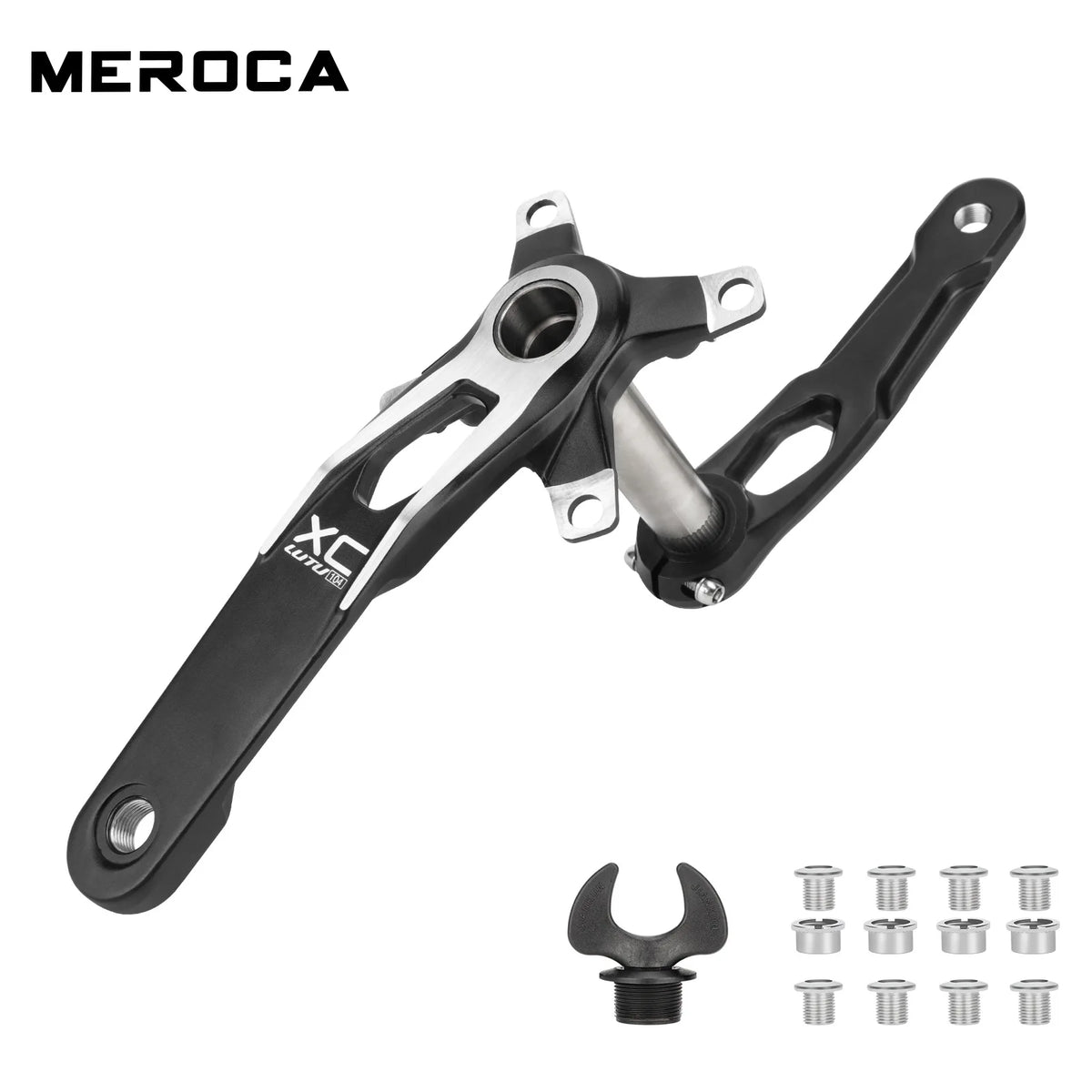 Hollowtech connecting rods 104 bcd 24mm MTB Integrated crankset 170mm mountain bike lightweight crank arm Monoplate cranks