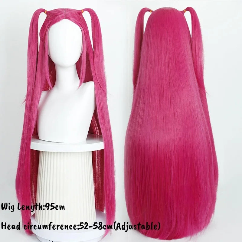 Movie Kpop Anime Cosplay Wigs Purple Black Red Long Hair Heat Resistant Synthetic Wigs Carnival Props