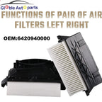 Pair of Right Left Seat Air Filter Fits Mercedes-Benz C class S-Class W221 W222 300/350 CDI OM 6420941204 6420940000 6420942304