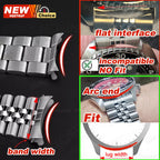 For Seiko Watch Band 22mm 20mm 18mm Strap for Jubilee Replacement Bracelet Curved End Stainless Steel Watchband Accessories