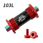 MUQZI Bicycle Titanium Ceramics Bottom Bracket MTB Road Bike BB68 103 107 110 113 119 122mm Square Tapered Axis