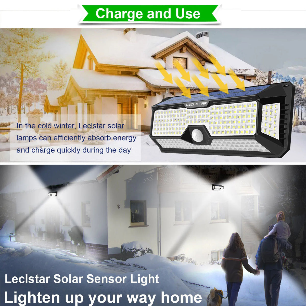 Illuminate Your Outdoors with LECLSTAR Solar Security Lights
