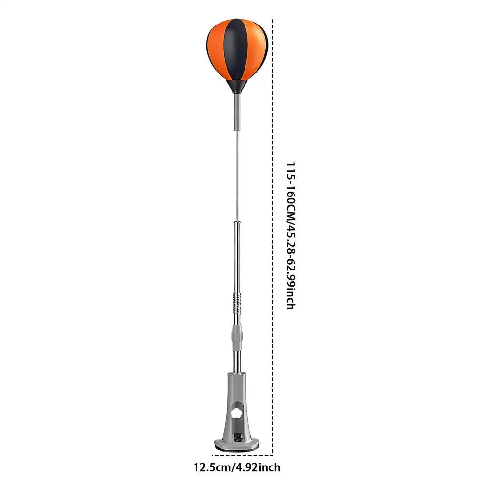 Standing Punching Bag with Suction Base, Adjustable Height 115-160cm Boxing Trainer