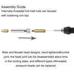 PIne64 TS100 Soldering Heat Insert Nut Iron Tip Internal Thread Head M2-M8 Brass Hot Melt Insertion Kit For 3D Printer