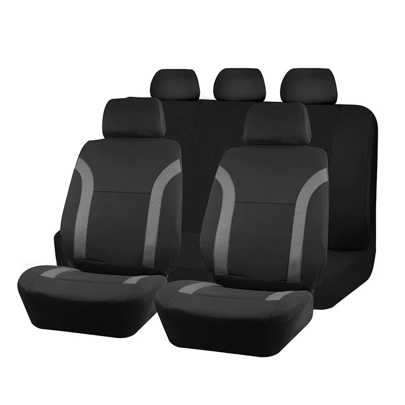 Universal breathable car seat covers air mesh + polyester fabric, 2 front seats or 5 seat set
