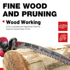 EZARC 12 Inch Wood Pruning Reciprocating Saw Blades, 300mm Japanese Teeth Saw Blades 6TPI Arc Edge for Tree Trimming