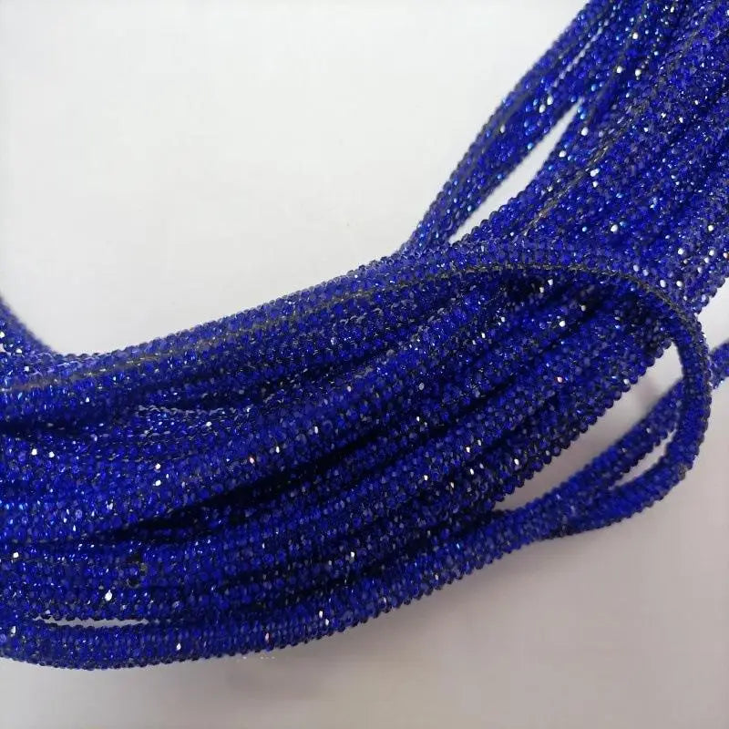 50yards 4mm Crystal Rhinestone Cord Trim Glass Diamond Rope DIY Sewing For Clothes Shoes Bags Wedding Dress Costume Decoration