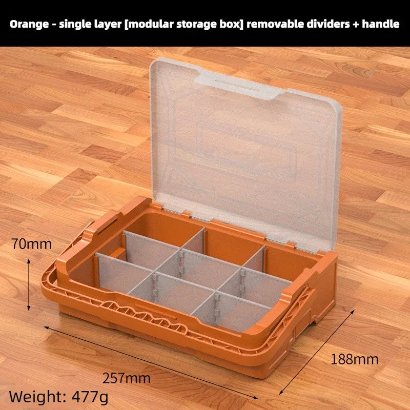 BAOLIAN Combined Parts Storage Multi-grid Screw Placement Plastic Small Box  Electronic Component Storage Case Garage Organizer
