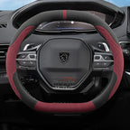 Suede Leather Car Steering Wheel Cover for Peugeot 508 308 SW E-208 208 E-408 408 GT 2021 2022 2023 2024 2025 Auto Accessories