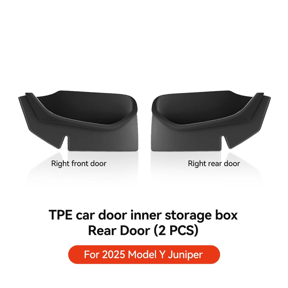 YZ For Tesla Model Y Juniper Model 3 Highland Door Side Storage Box Full-Cover Front and Rear Interior Storage Box Accessories