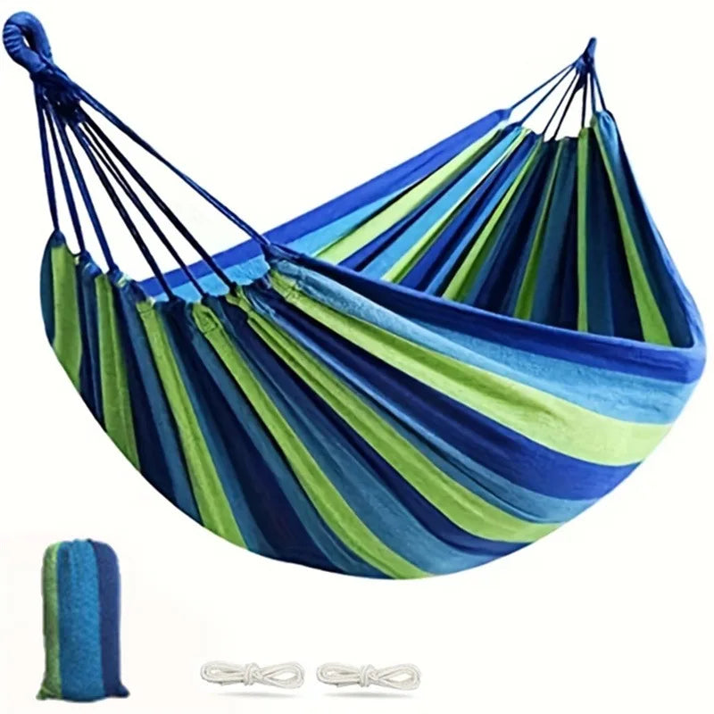 Hammock Leisure  Durable Single Travel Swing Chair Hanging Bed Casual Hammocks for Patio Garden Backyard Outdoor Indoor with Bag