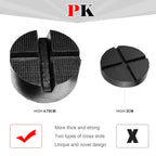 Universal Car Rubber Cross Slotted Jack Pad Adapter Guard Floor Disk Frame Rail Protector For Pinch Weld Side Chassis Trolley