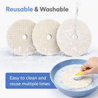 3Pcs 5/6 Inch Wool Buffing Pads,  Wool Cutting & Polishing Pad Kit for DA Polisher, Low Lint Paint Correction Pads