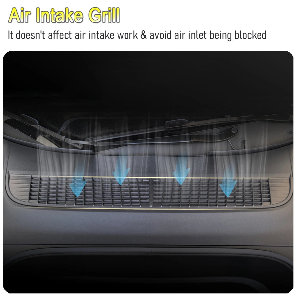 USVOTOV Air Inlet Protective Cover For Tesla Model Y Juniper Model 3 2025 2026 Accessories Anti-leaves Air-Conditioning Grill