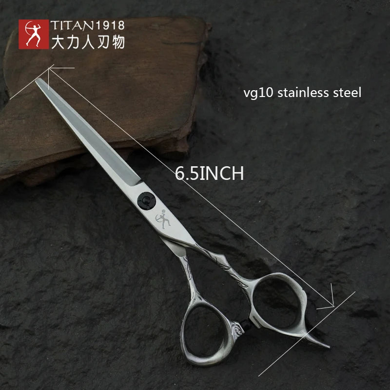 Titan hair scissors cut hair shears cutting hairdressing  vg10 steel, hand made sharp scissors