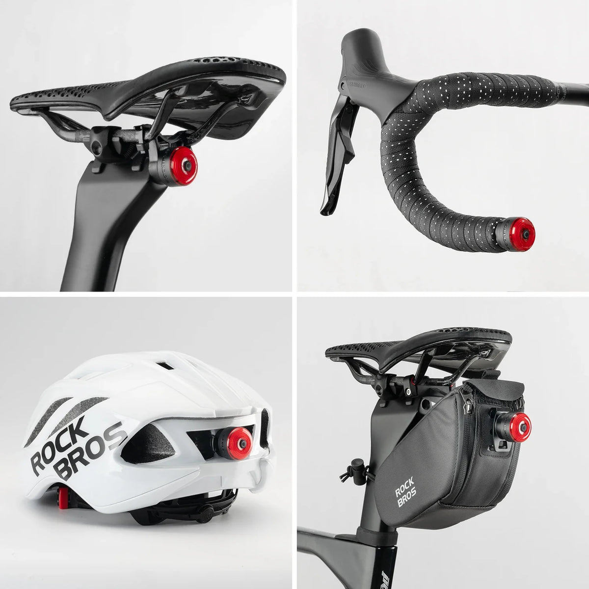 ROCKBROS Bicycle Handlebar End Lights IPX6 Bike Rear Light 5 modes Bike Lamp Intelligent Brake Sensor Safety Night Riding
