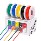 5 Colors 16/18/20/22/24/26/28/30 AWG Stranded Electrical Wire Flexible Silicone Tinned Copper Wires 18 Gauge Hookup Wire Cable