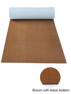 2400x450x6mm EVA Foam Faux Teak Boat Decking Mat Black Deck Sheet Yacht Flooring Anti Skid Self Adhesive Vehicle Pad CNC DIY
