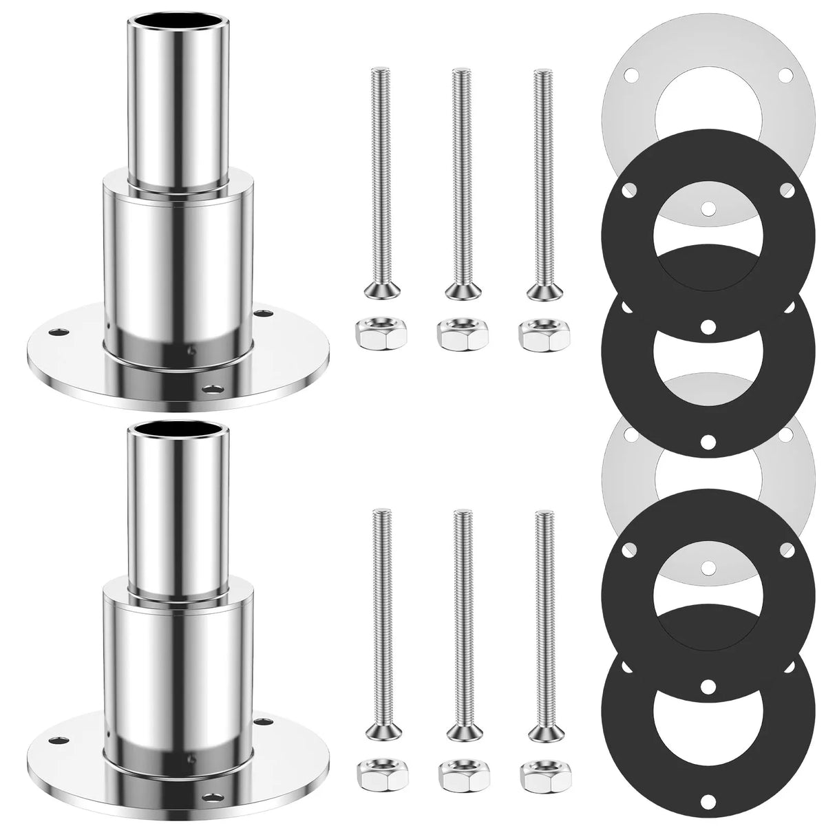 Straight Thru Hull Exhaust Skin, Fitting 24mm Tube Pipe , 316 Stainless Steel Exhaust Tube Fitting Kit for Diesel Parking heater
