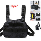 Fishing Vest Bag Men's Camo Fishing Lures Utility Tackle Chest Bags Waist Pack Outdoor Mountaineering Camping Hiking Hunting