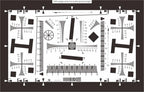 ISO12233 Resolution Test Chart Reflective Camera Webcam 2000 LW/PH 0.25mm, 711x400mm