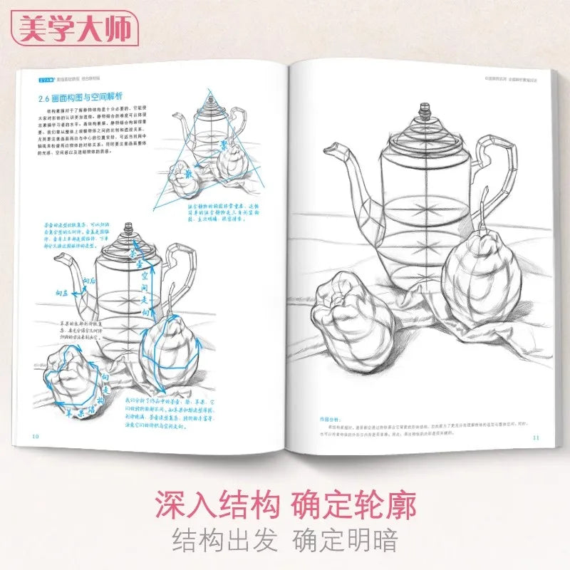 Sketching Book Basic Sketching Tutorial Drawing Book Geometry Plaster Still Life Figure Avatar Zero Based Sketching Textbook