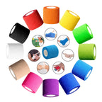 12/24Rolls Athletic Wrap Tape Self Adhesive Elastic Bandage Elastoplast Sports Protector Knee Finger Shoulder Tattoo Accessories
