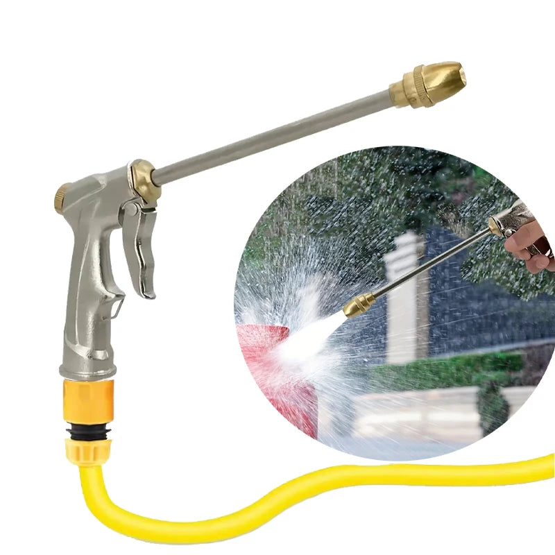 Portable High-pressure Water Gun Adjustable Metal Cleaning Car Wash Machine Garden Watering Hose Nozzle Sprinkler Foam Water Gun