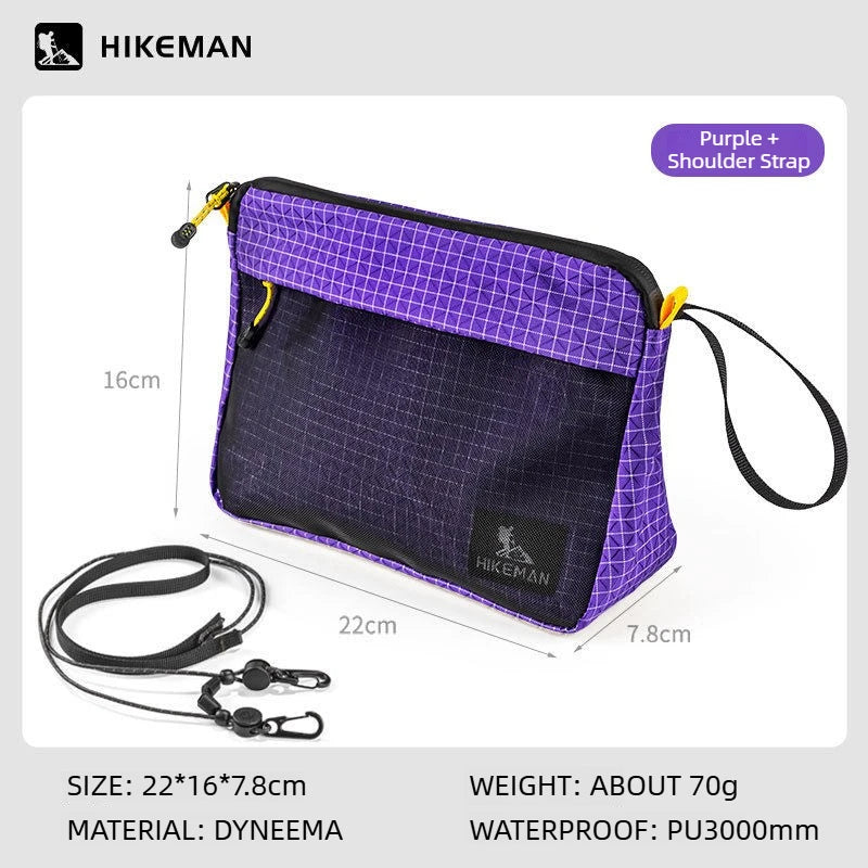 Dyneema UHMWPE Waterproof Dry Bag IPX6 Sealed, Ultralight, Black/Green/Purple