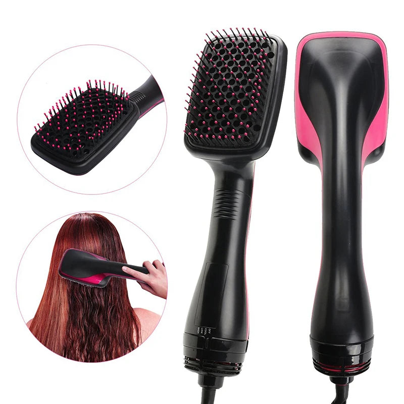 One Step Hot Air Brush Hair Dryer & Straightening Brush, Black, AU/EU/UK/US Plug