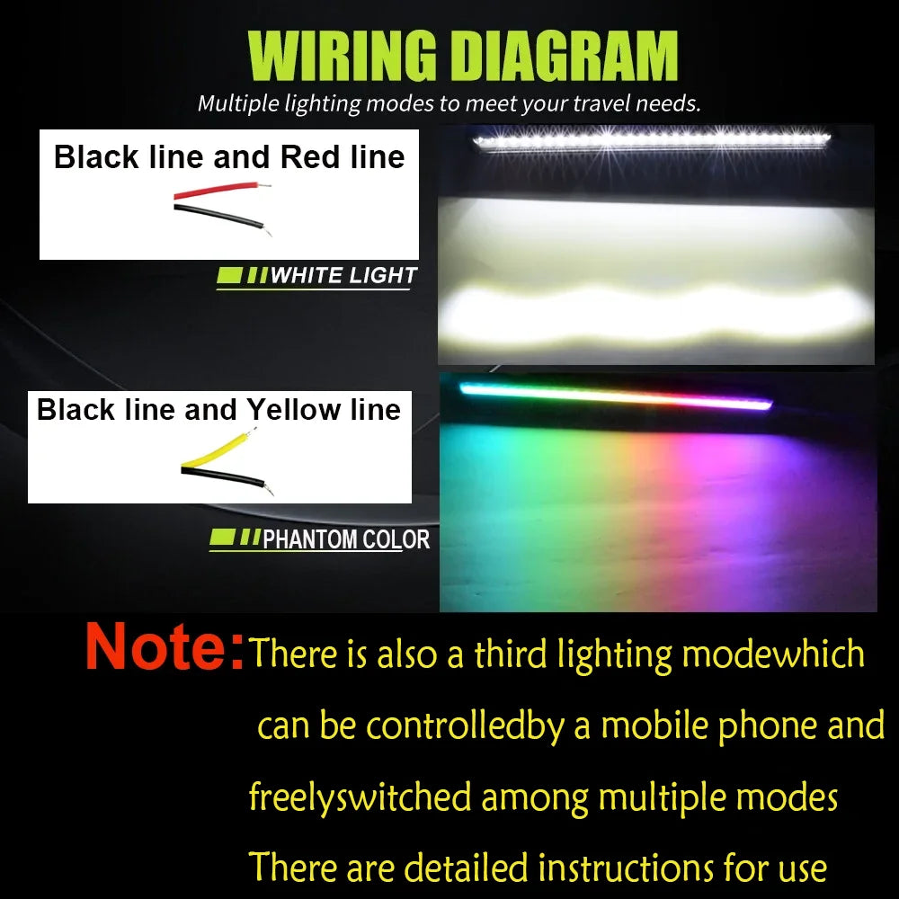JANLN7 LED Light Off Road Driving Bar Spotlight 21“ 15” 9“ App AI RGB DRL Car Truck SUV ATV UTV Boat 150W 100W 50W 12V 24V