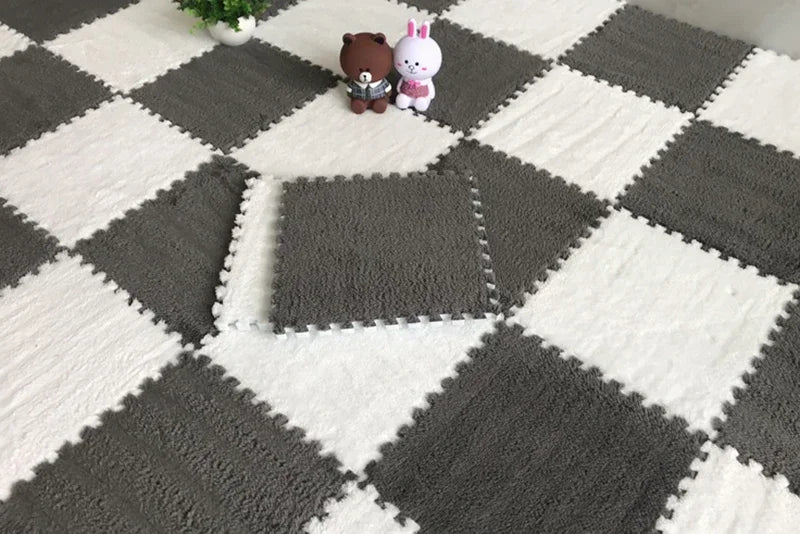 10/20Pcs Soft Plush Children's Mat Baby Play Mat Baby Toys Eva Foam Puzzle Carpet in Children's Room Keep Warm Playmat Floor Mat