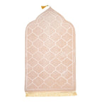 Soft Worship Kneel Travel Prayer Rug Non-slip Prayer Mat Flannel Carpet for Muslim Ramadan Embossing Floor Carpets Portable