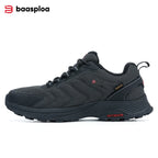 Baasploa Hiking Shoes Men Outdoor Climbing Lace-Up Sneakers Male Anti Splash Water Casual Wear-Resistant Non-slip Walking Shoes
