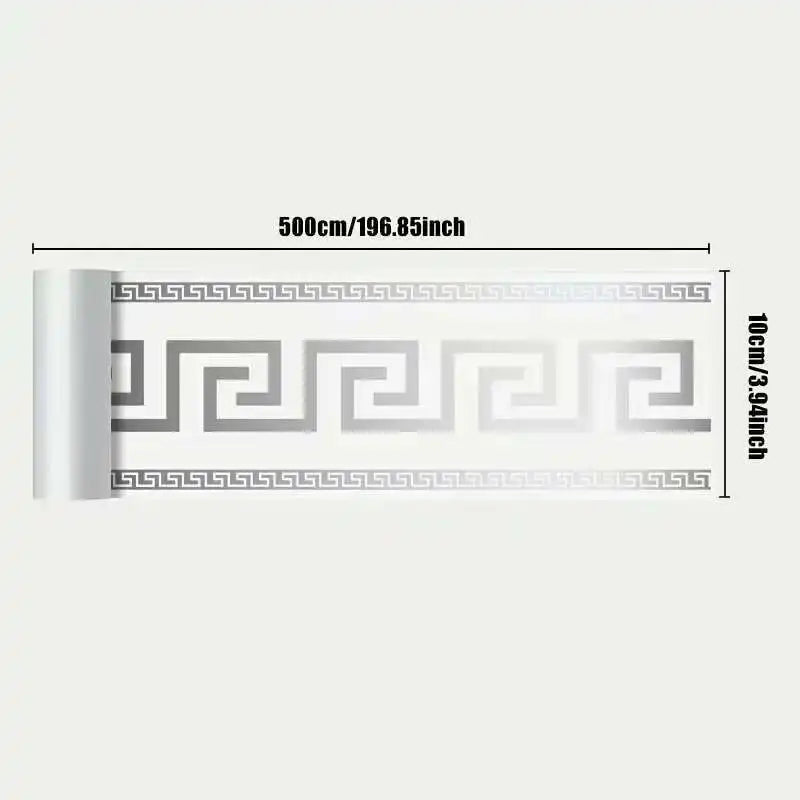 Rolled Self-Stick Baseboard Trim-Anti-Collision Waterproof Wall Waistband Sticker for Living Room Bedroom Home Decor