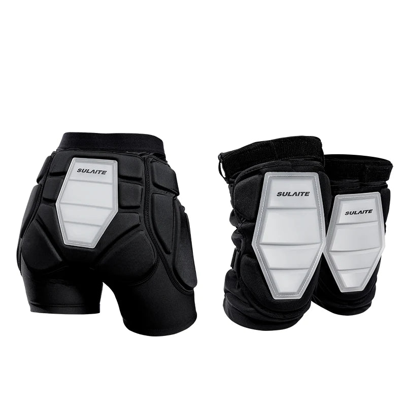 3D Protective Padded Shorts Butt Pad Shorts EVA Silicone Gear Guard With Knee Pads for Cycling Snowboarding Skating