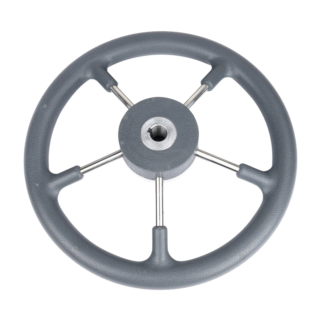 Boat Accessories Marine 13 Inch stainless steel 5 Spoke Destroyer Steering Wheel with Black Foam