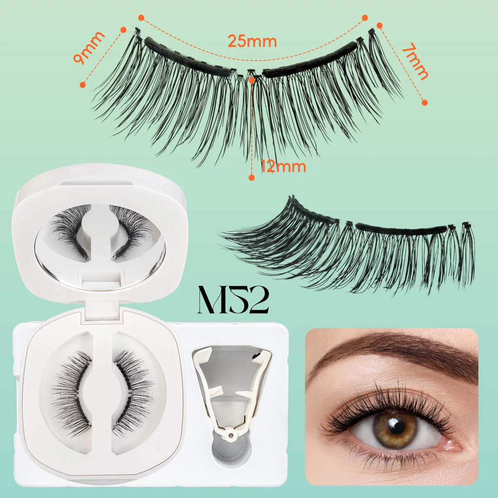 VYRILA Soft Magnetic Eyelashes No Glue Needed Reusable Natural Look 3D Lashes Easy Apply Soft Magnetic Lashes Kit for Eye Makeup