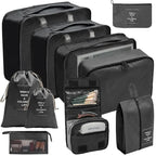 7/10 Pcs Set Travel Organizer Storage Bags Suitcase Packing Cubes Cases Portable Wardrobe Luggage Clothes Shoe Pouch Fold