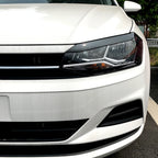 2pcs/set Front Headlight Eyelids Eyebrow Trim Decoration Sticker for VW Polo MK6 2019-2022 Molding Lamp Eyebrow Strips Lid Cover