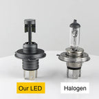 H4/9003 LED headlight bulbs 2pcs white 6000K fanless high/low beam for Toyota Yaris 2006-2014