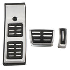 Audi Q5 FY 2018-2022 LHD Stainless Steel Pedal Covers Set, AT/MT with Foot Rest