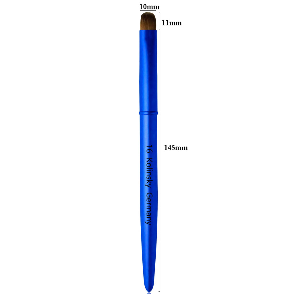 French nail art brush for acrylic & UV gel, elegant handle, blue/red/light gold styles