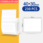 Niimbot  B1 White Sticker 3/5/10 Rolls Waterproof Paper Adhesive Label White Anti-Oil For B1 B21 Mini Thermal Printer Tape
