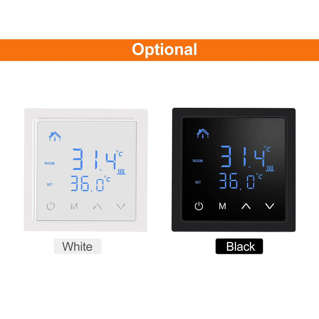 Smart Thermostat 16A Floor Heating Temperature Controller LED Touch Screen 85-265V